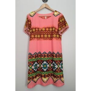 Uncle Frank Aztec Print Shift Dress Size Medium